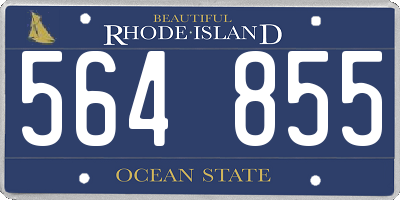 RI license plate 564855