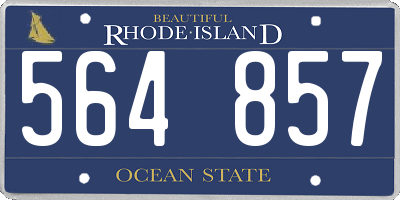 RI license plate 564857