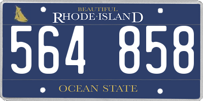 RI license plate 564858