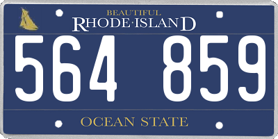 RI license plate 564859