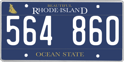 RI license plate 564860