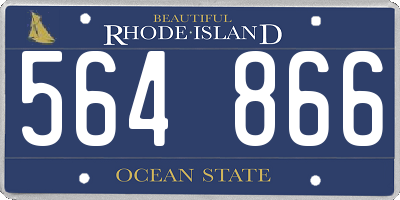 RI license plate 564866