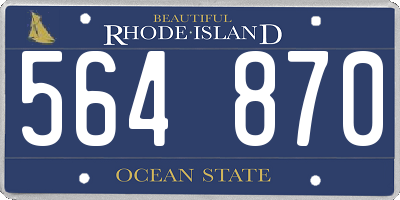 RI license plate 564870