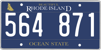 RI license plate 564871