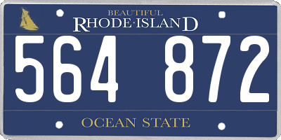 RI license plate 564872