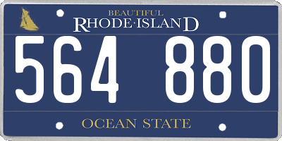 RI license plate 564880