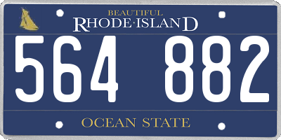 RI license plate 564882