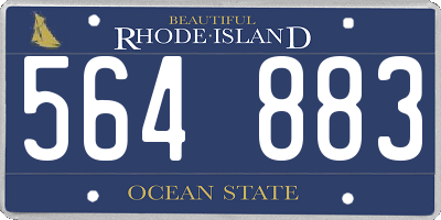 RI license plate 564883