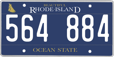 RI license plate 564884