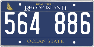 RI license plate 564886