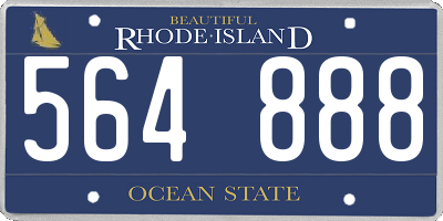 RI license plate 564888