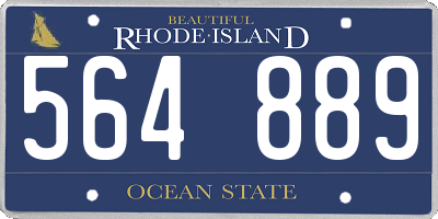 RI license plate 564889