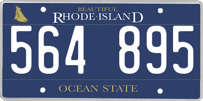 RI license plate 564895