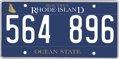 RI license plate 564896