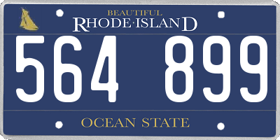RI license plate 564899