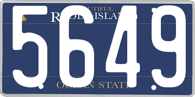 RI license plate 5649