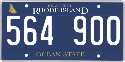 RI license plate 564900