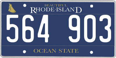 RI license plate 564903