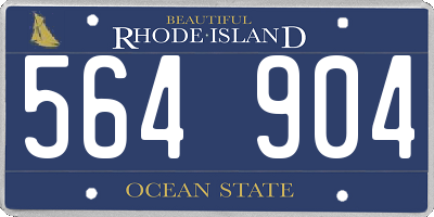 RI license plate 564904
