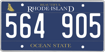 RI license plate 564905