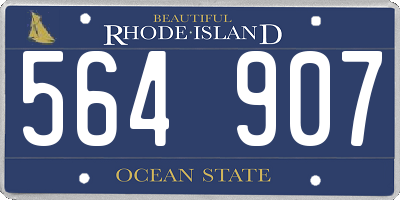 RI license plate 564907