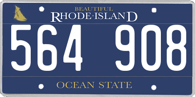 RI license plate 564908