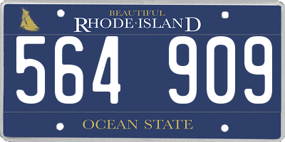 RI license plate 564909