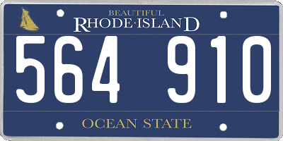 RI license plate 564910