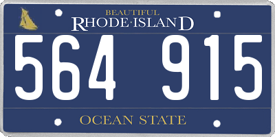 RI license plate 564915
