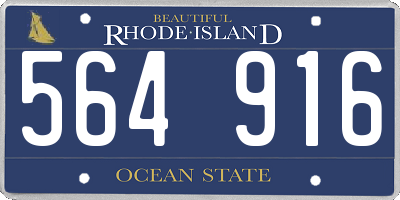 RI license plate 564916
