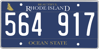RI license plate 564917