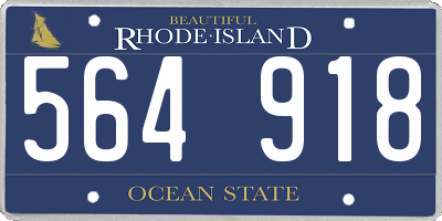 RI license plate 564918
