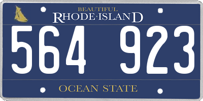 RI license plate 564923