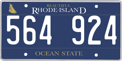 RI license plate 564924