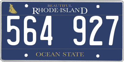 RI license plate 564927