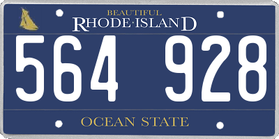 RI license plate 564928