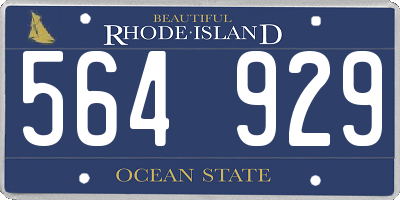 RI license plate 564929