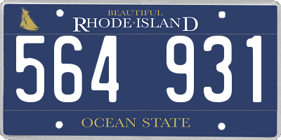 RI license plate 564931