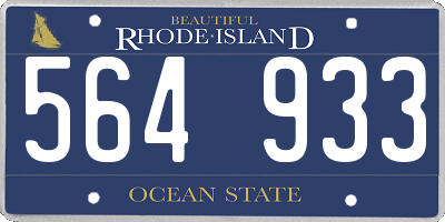 RI license plate 564933