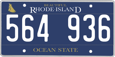 RI license plate 564936