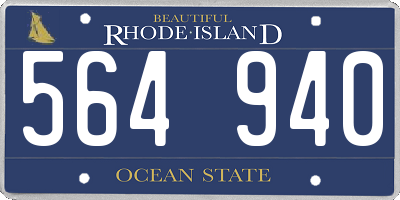 RI license plate 564940