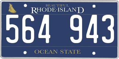 RI license plate 564943