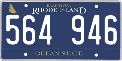 RI license plate 564946