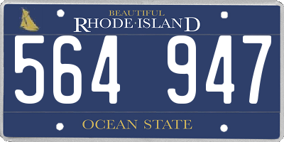 RI license plate 564947