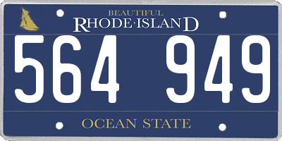 RI license plate 564949