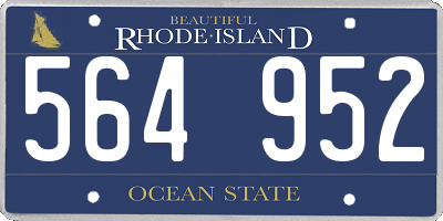 RI license plate 564952