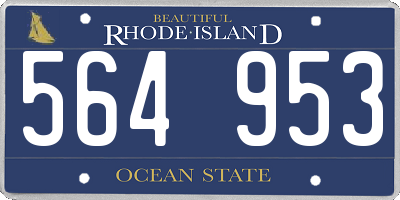 RI license plate 564953