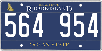 RI license plate 564954