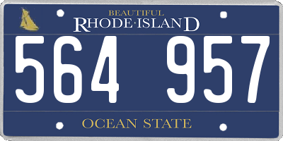 RI license plate 564957