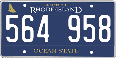 RI license plate 564958